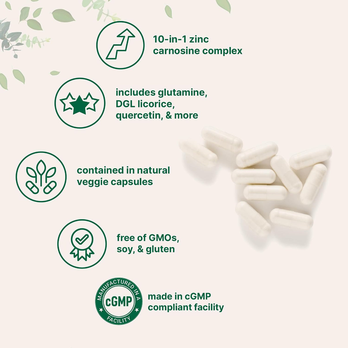 Micro Ingredients zinc carnosine ingredient breakdown graphic