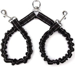 VANVENE double dog leash front view showing tangle free swivel coupler