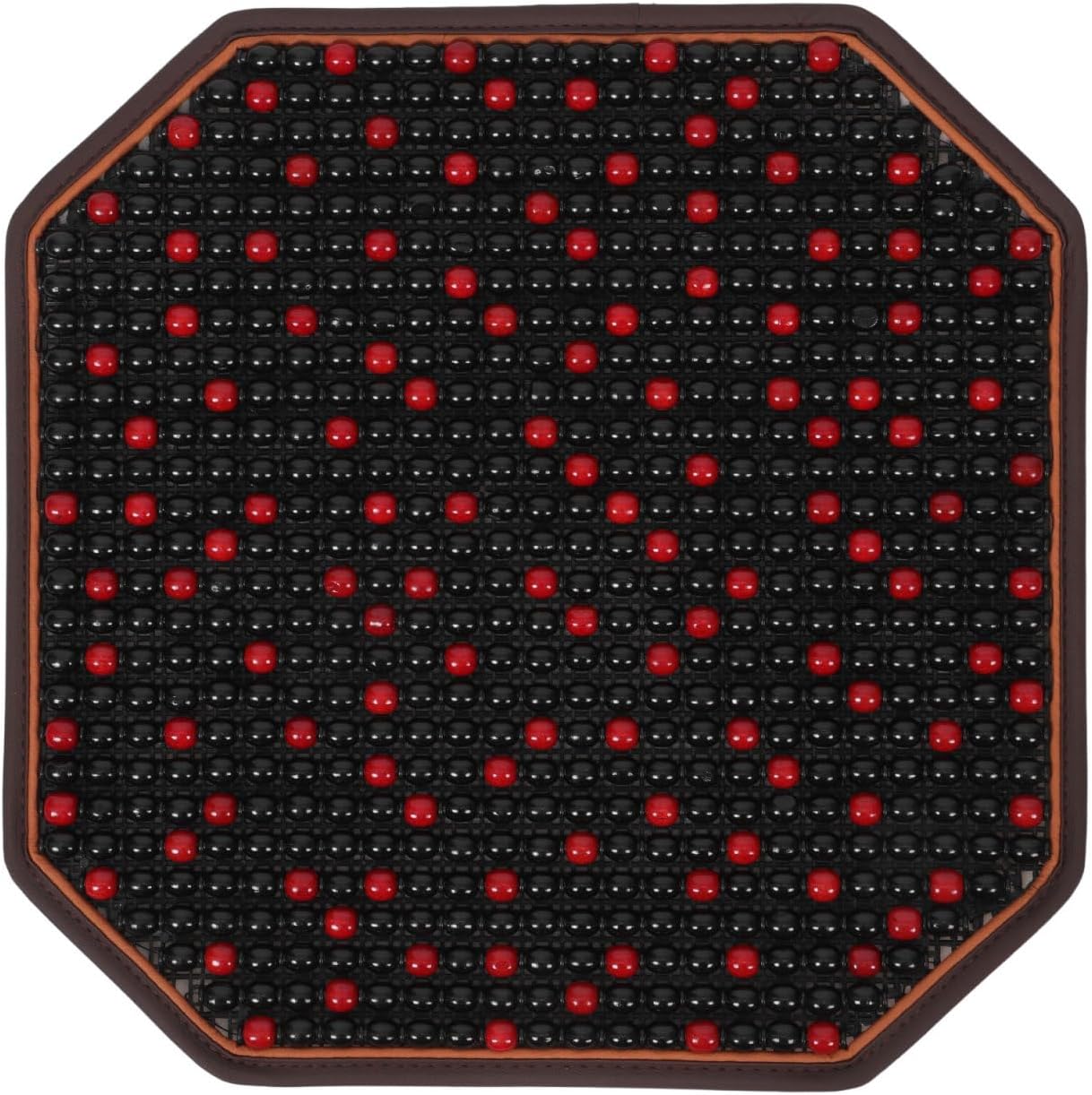 BUGUUYO wood bead car seat cover front view wine red cooling cushion for vehicle driver