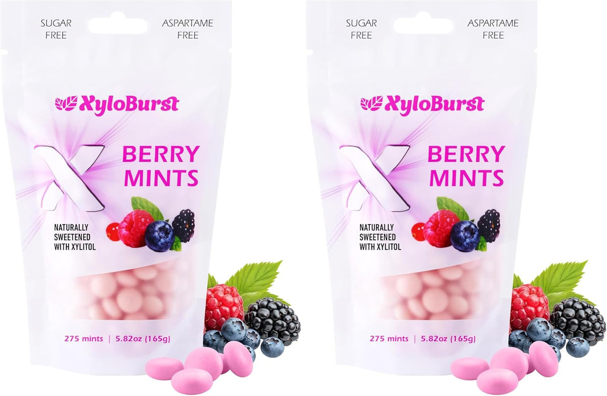 USA imported Xyloburst 100 percent xylitol sweetened breath mints for cavity protection