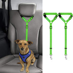 BWOGUE 2 Packs Dog Cat Safety Seat Belt Strap Car Headrest Restraint Adjustable Nylon Fabric Dog Restraints Vehicle Seatbelts Harness - Image 14