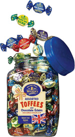 Walkers Nonsuch 1.25 Kilograms gift jar containing individually wrapped English creamy toffees