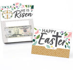 Big Dot of Happiness Religious Easter money holder front view