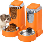Portable Automatic Cat Feeder and Water Dispenser with Stainless Steel Bowl Dog Gravity Food Feeder and Waterer for Small Medium Pets Puppy Kitten 1 Gallon x 2 (Light Blue3.8L*2) - Image 12