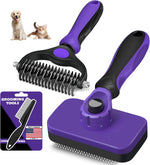 Professional 3PCS Self Cleaning Slicker Brush & Pet Grooming Rake & Flea Comb for Dogs,Cats and Horses | Double-Sided Dematting Comb & Skin Friendly Deshedding Grooming Tool | Pet Supplies (Blue) - Image 9