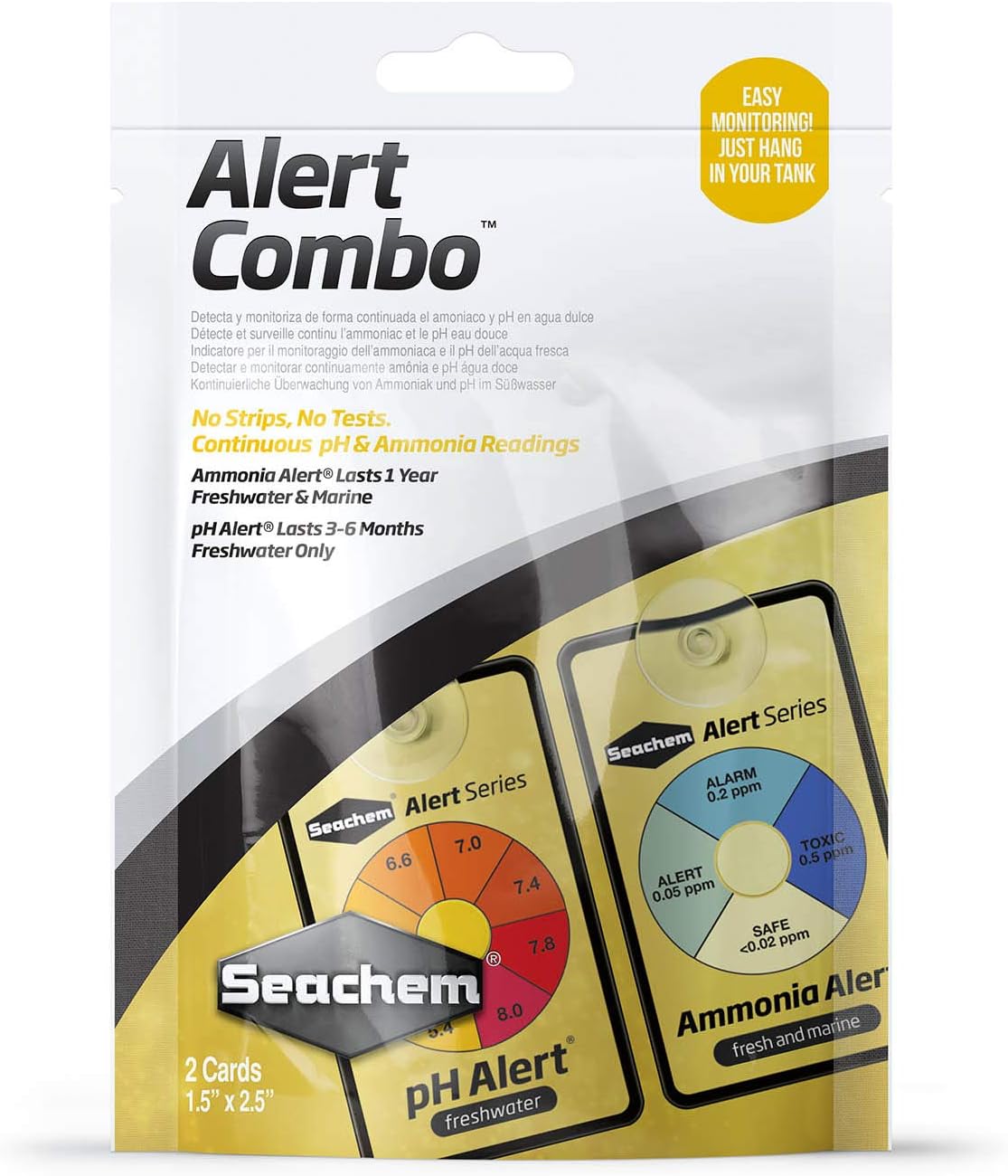 Seachem alert combo pack front view water monitor