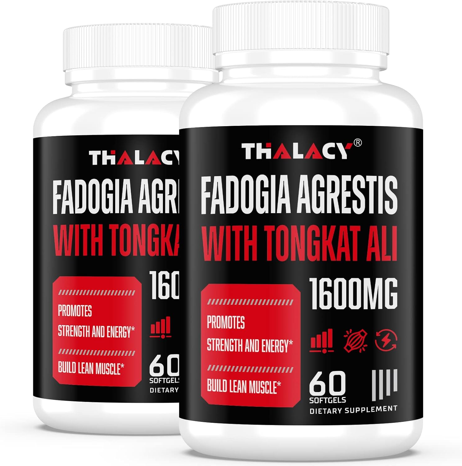 1600mg Fadogia Agrestis Tongkat Ali Supplement, Fadogia Agrestis Extract for Men with Ashwagandha - Maximum Strength, 120 Softgels - Image 1