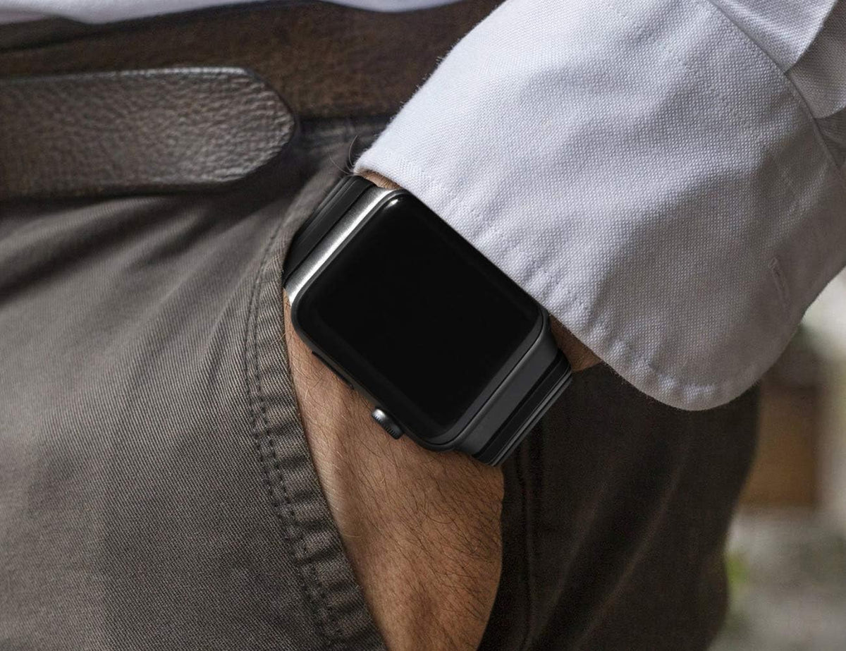 NewWays curved link bracelet installed on Apple Watch Ultra 2