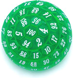 Poludie acrylic game dice displayed on a tabletop gaming surface