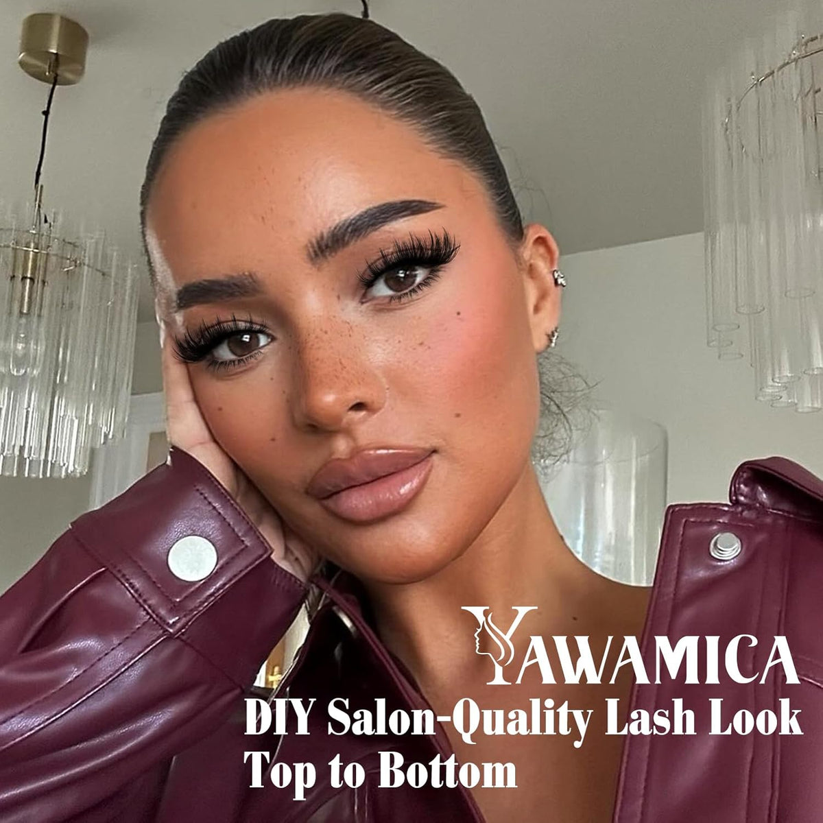 Volume Lash Clusters with Bottom Lashes Wispy Fluffy Eyelash Clusters Manga Lashes Clusters with Spikes 14-24mm Long 260D Thick Cluster Eyelash Extensions D Curl 236pcs Individual Lashes by Yawamica - Image 2