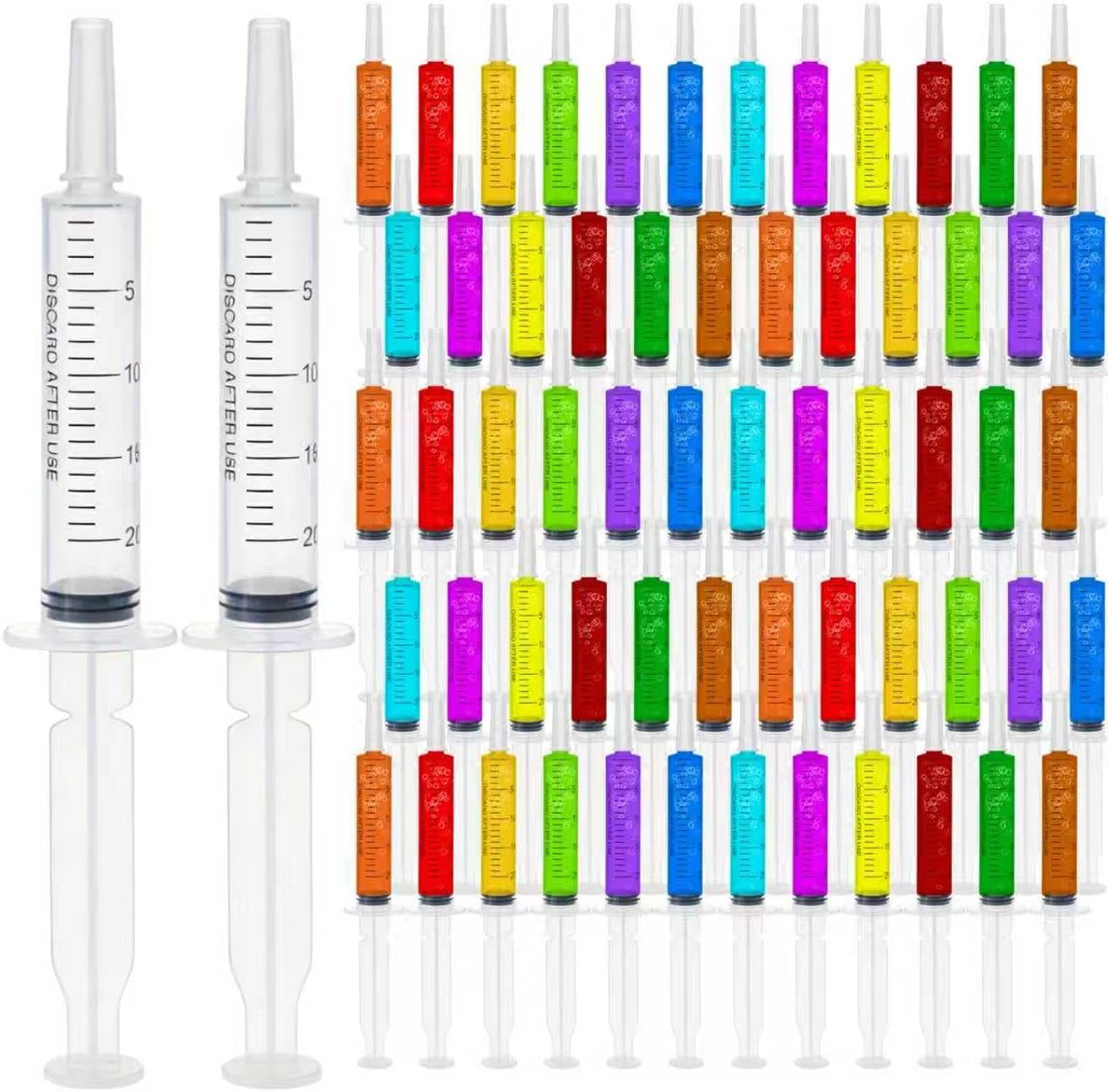 Rishaca Jello Shot Syringes 100 pack front view party supplies