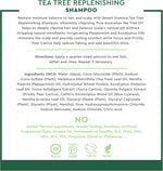 Desert Essence tea tree replenishing shampoo texture demonstration