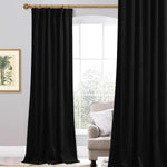 Navy Blue Blackout Curtains for Bedroom W52 x L96 inches 1 Panel | Premium Luxury Fabric, Vintage Style, Thermal Insulated Privacy Protect Velvet Drapes for Bedroom, Living Room, Sliding Door - Image 13