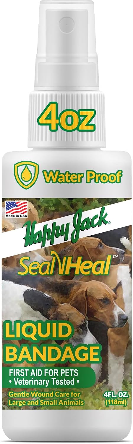 Happy Jack Seal N Heal liquid bandage spray bottle front view