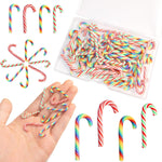 HADDIY Christmas Mini Candy Canes front view of sixty piece pack