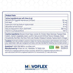 Veterinarian formulated canine hip support soft chews container on plain background.