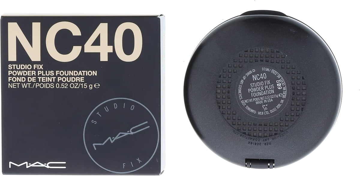 MAC Studio Fix Powder Plus Foundation lifestyle application flatlay
