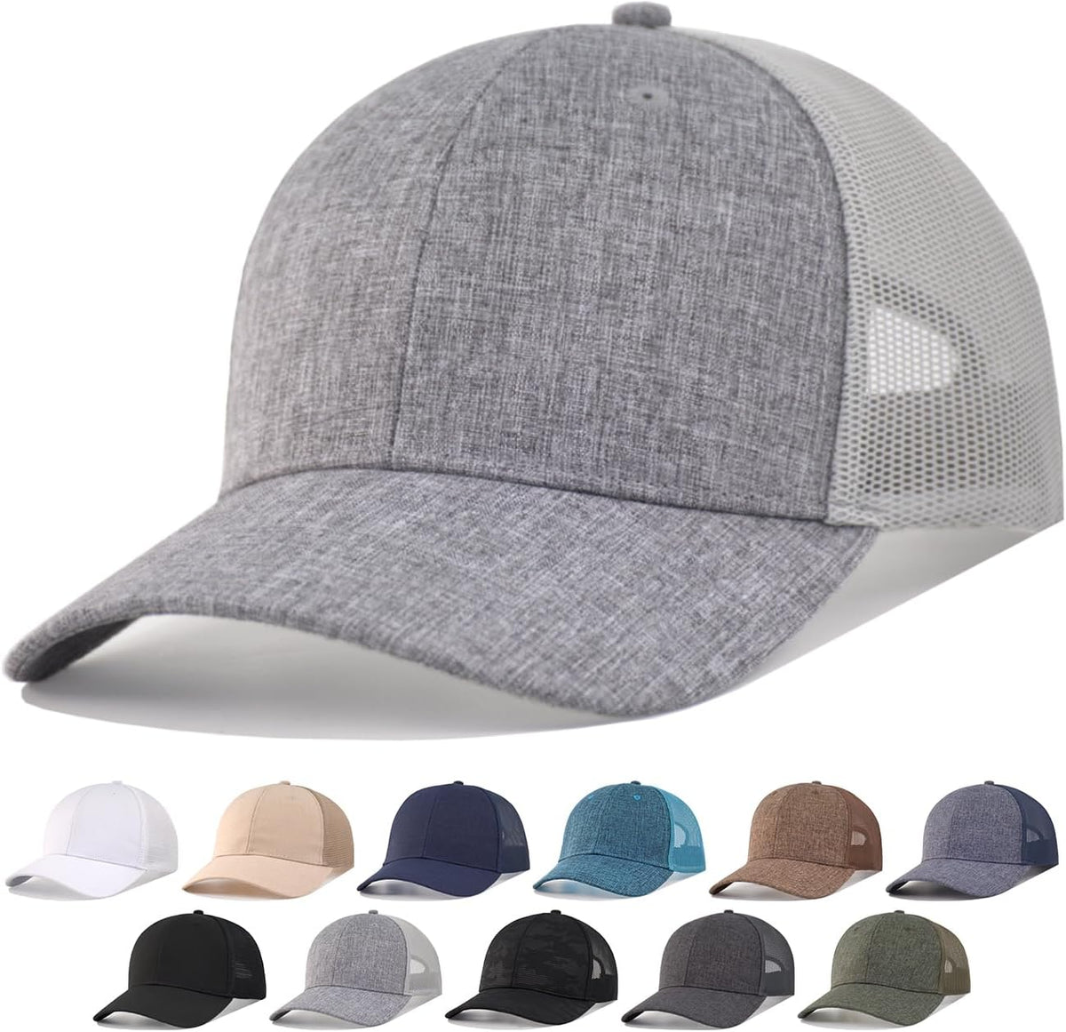 XXL Plus Size Trucker Hat Snapback Baseball Cap- Big Head Fit Up to Size 8 Men's Mesh-Back Ball Cap - Image 14