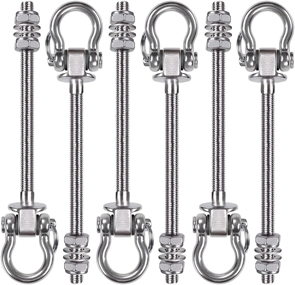 BeneLabel heavy duty swing hangers set of six pieces front view stainless steel hardware.