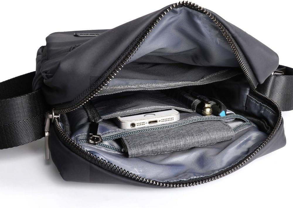 ZZINNA black shoulder bag zipper hardware