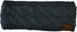 C.C Soft Stretch Winter Warm Cable Knit Fuzzy Lined Ear Warmer Headband - Image 14