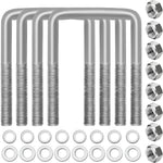 4 Sets 304 Stainless Steel Square U Bolt,U Bolts 3 inch Wide,1/2" D x 3-1/16" W x 5-5/16"L U-Bolts for Boat Trailer with Nuts and Washers, for Automobiles Trailer, Ski Boat - Image 11