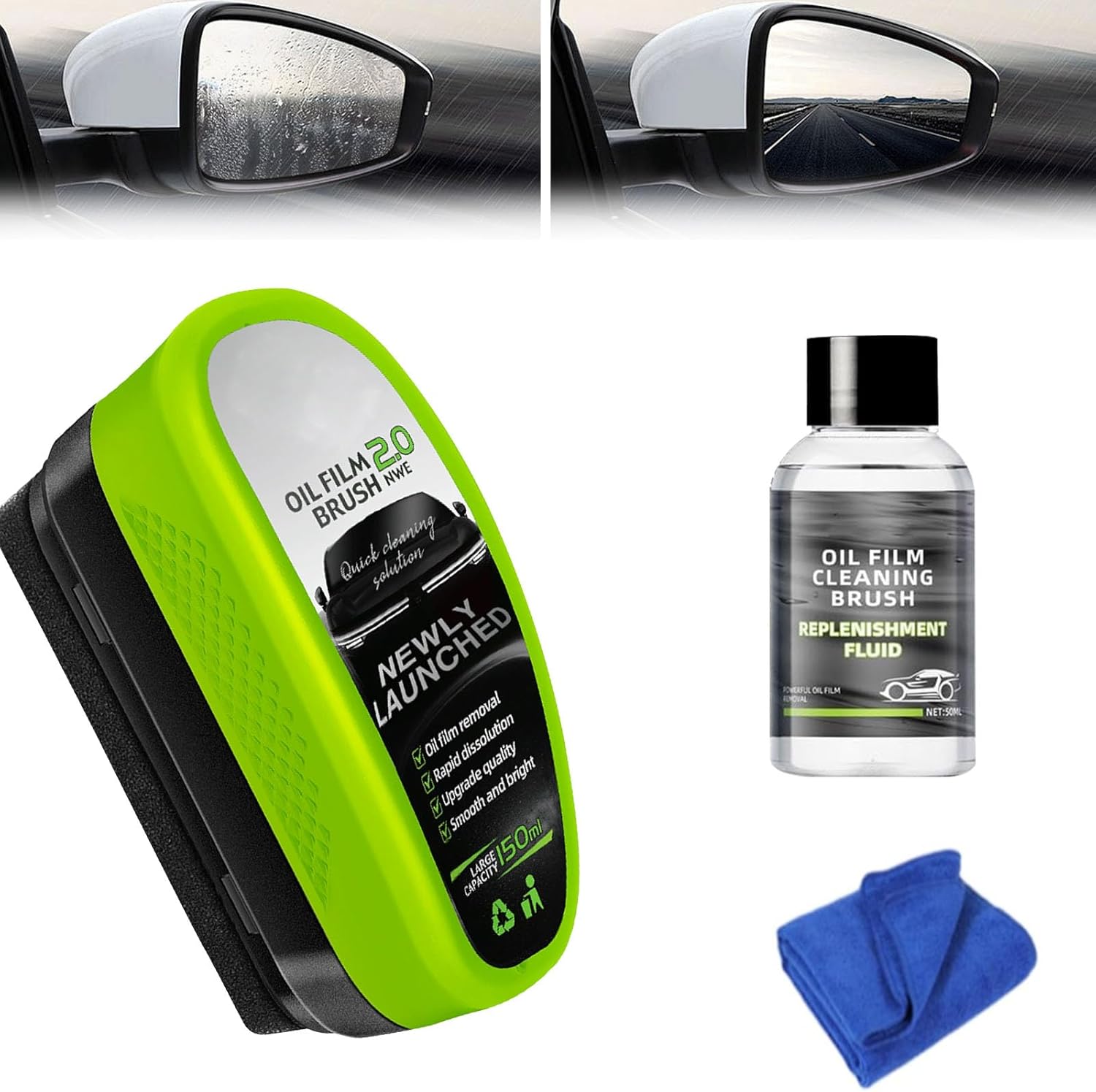 Diehous Oil-Free Car Glass Brush front view for windshield cleaning