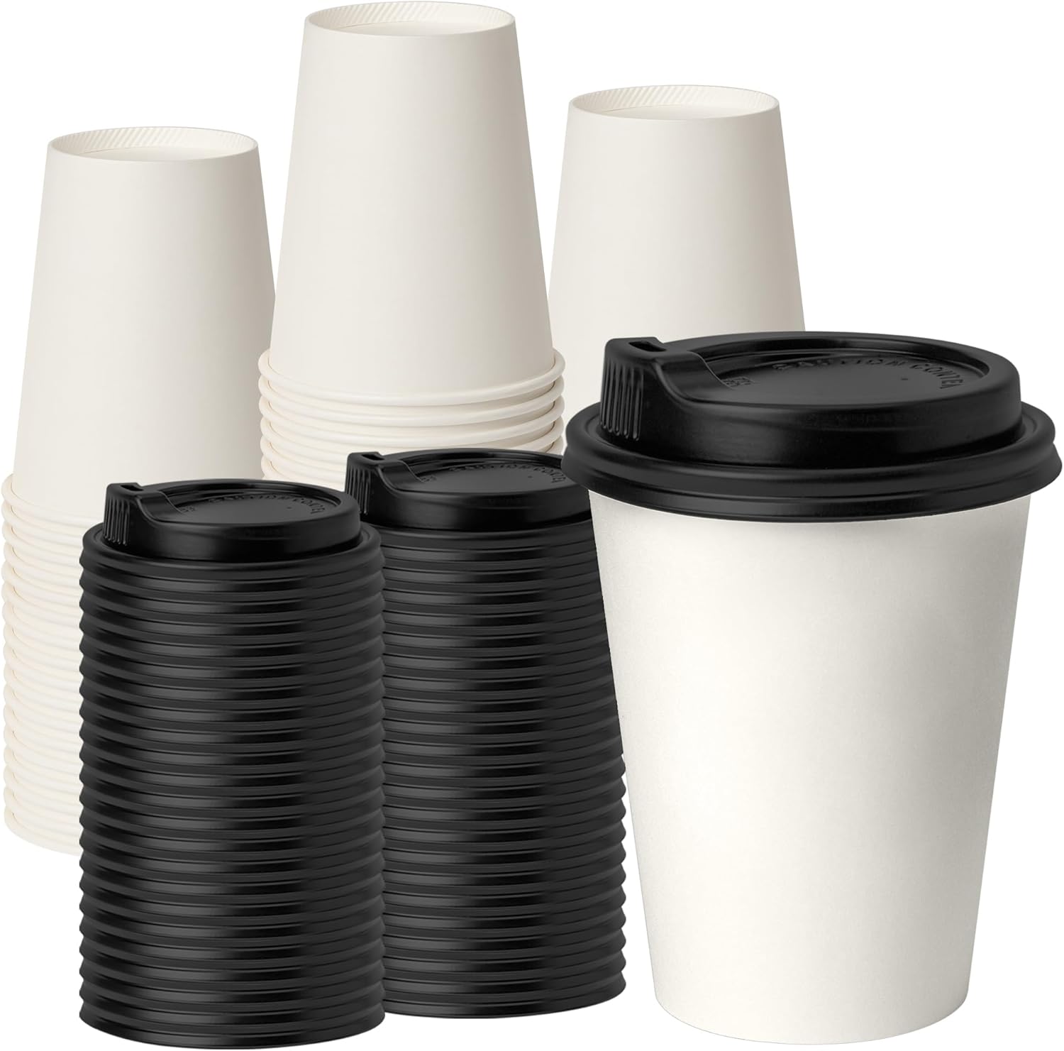 RACETOP disposable coffee cups 100 pack front view for hot beverages.