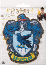Close up view of Ravenclaw house emblem embroidery details