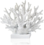 Ottalent Artificial White Coral Reef Decor front view showcasing realistic porous texture for coastal home styling