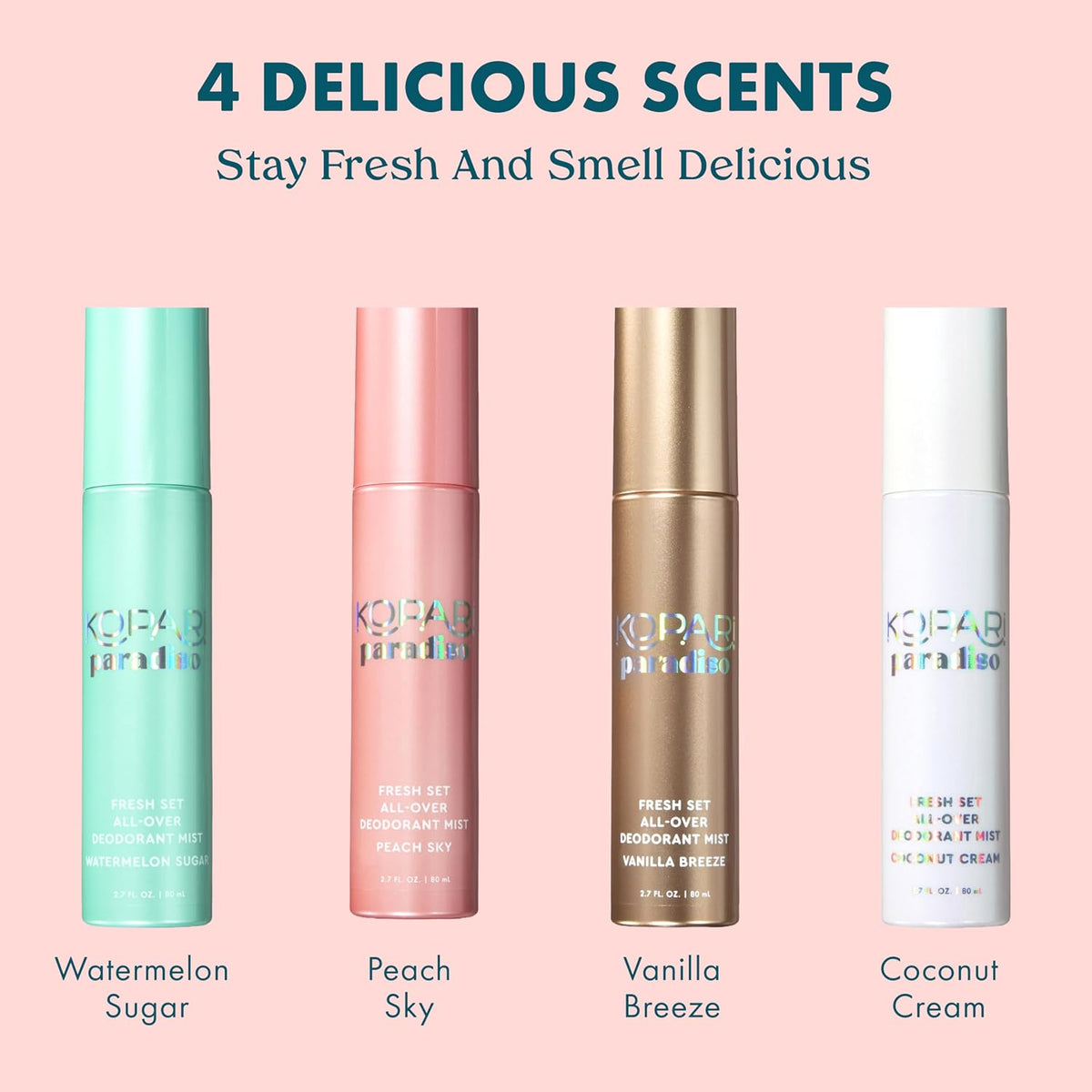 Kopari deodorant mist texture and clear spray demonstration