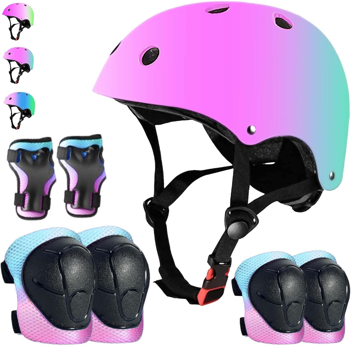 Kids Bike Helmet Set Adjustable for Children, Boys, Girls and Teenagers Aged 3-8 Years Includes Elbow, Knee, Wrist Guards Children's Helmet Protection Set for Bikes SkateboardsRollerskates - Image 11