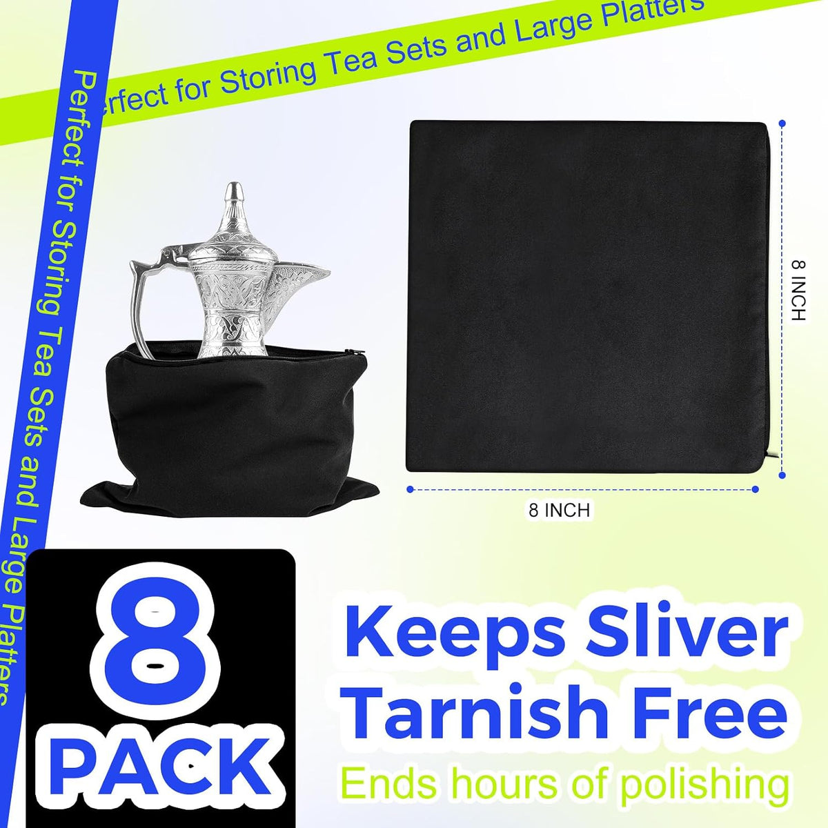 Sanwuta black velvet jewelry storage pouch open zipper