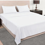 Mejoroom queen sheet set front view white bedding