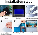 COMSUN thirty by eighteen inches fish tank decoration background set of three
