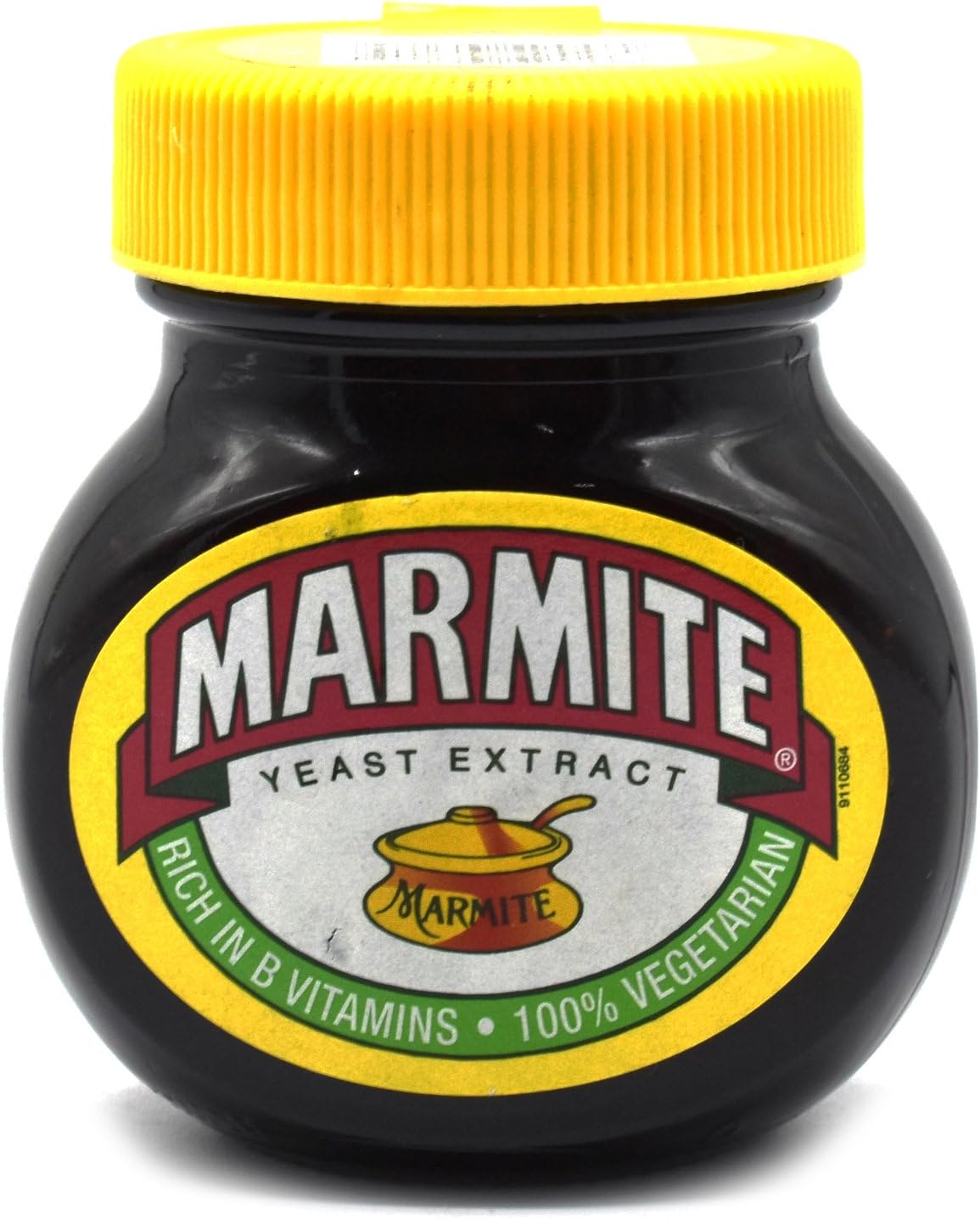 Marmite yeast extract original jar front view food spread