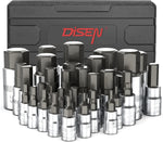 DISEN 19 Pcs 1/2" SAE Impact Socket Set | Deep Sockets 3/8"- 1-1/2", 6-Point Cr-V & Alloy Steel, 1/2 Inches Drive, Rugged Construction, Enhanced Storage Case - Image 13