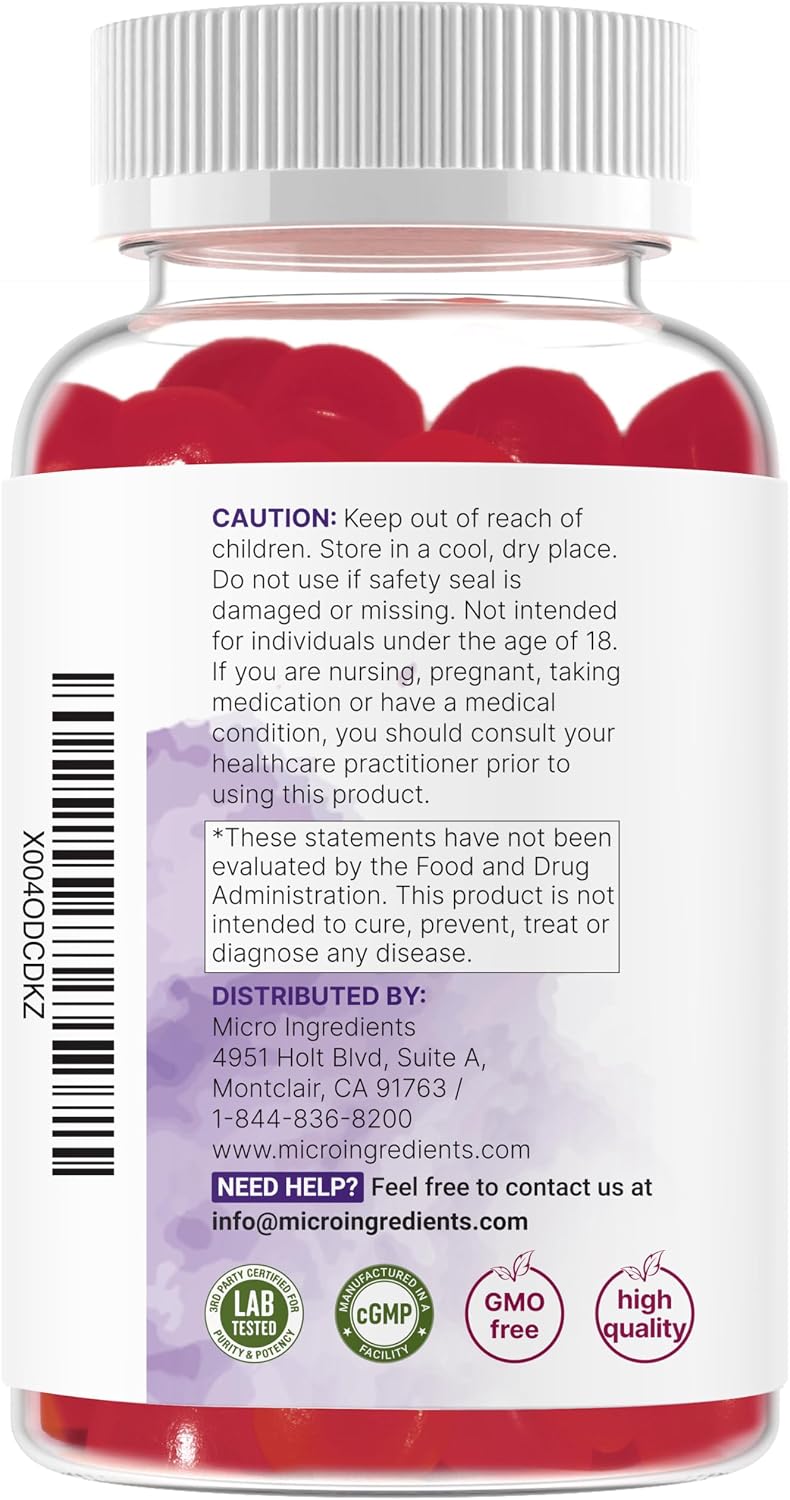 Micro Ingredients melatonin gummies 120 count full product display