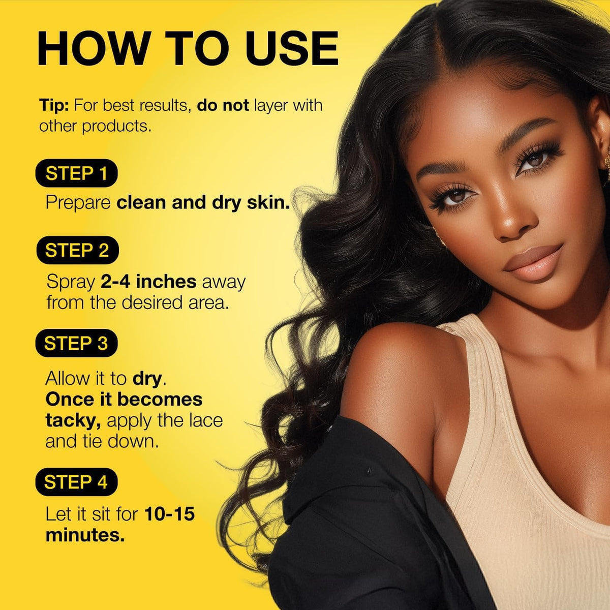 Ebin New York Wonder Lace Bond Adhesive Spray lifestyle hair styling setup