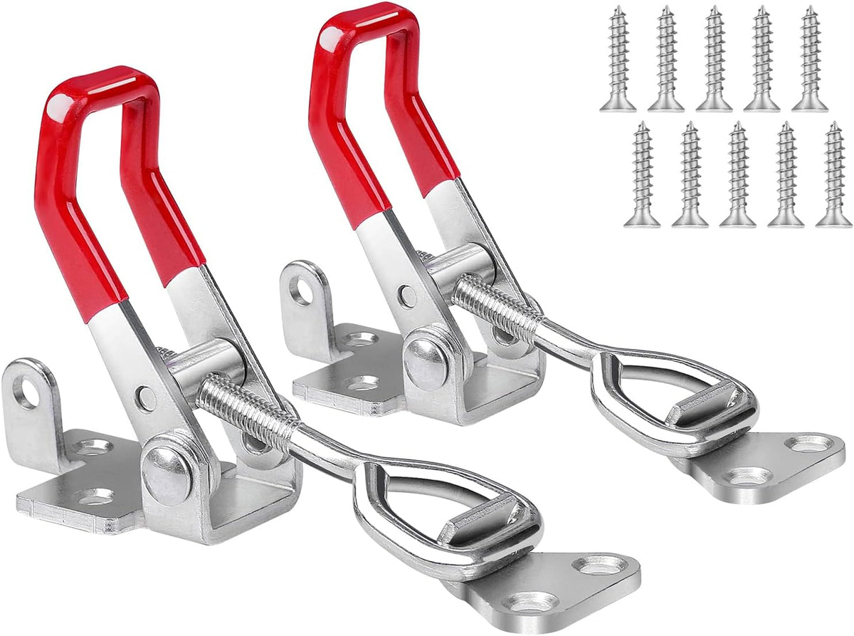 Vicuna R 6 Pack Toggle Latch Clamp 4001, Adjustable Toggle Clamp Latch | 330Lbs Holding Capacity, Quick Release Hasp Clamps, Heavy Duty Pull Latches for Lid Jig, Tool Box Case, Smoker, 24PCS Screws - Image 11