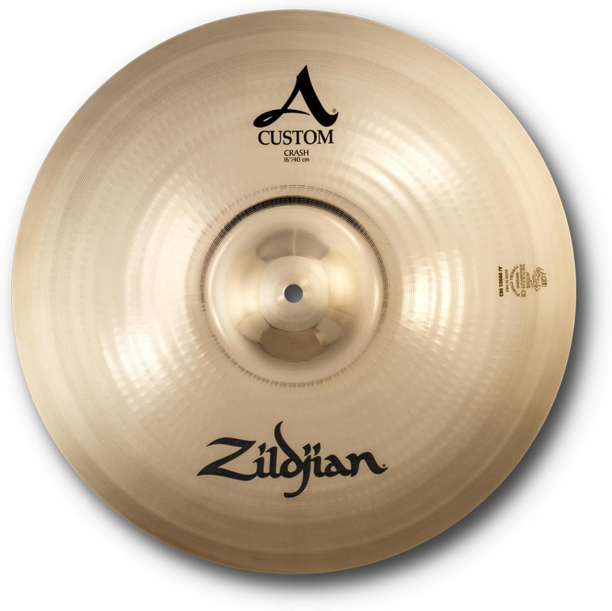 Zildjian cast bronze crash cymbal angled display