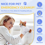 Pupmate 24 pieces disposable pet cleaning mitts close up