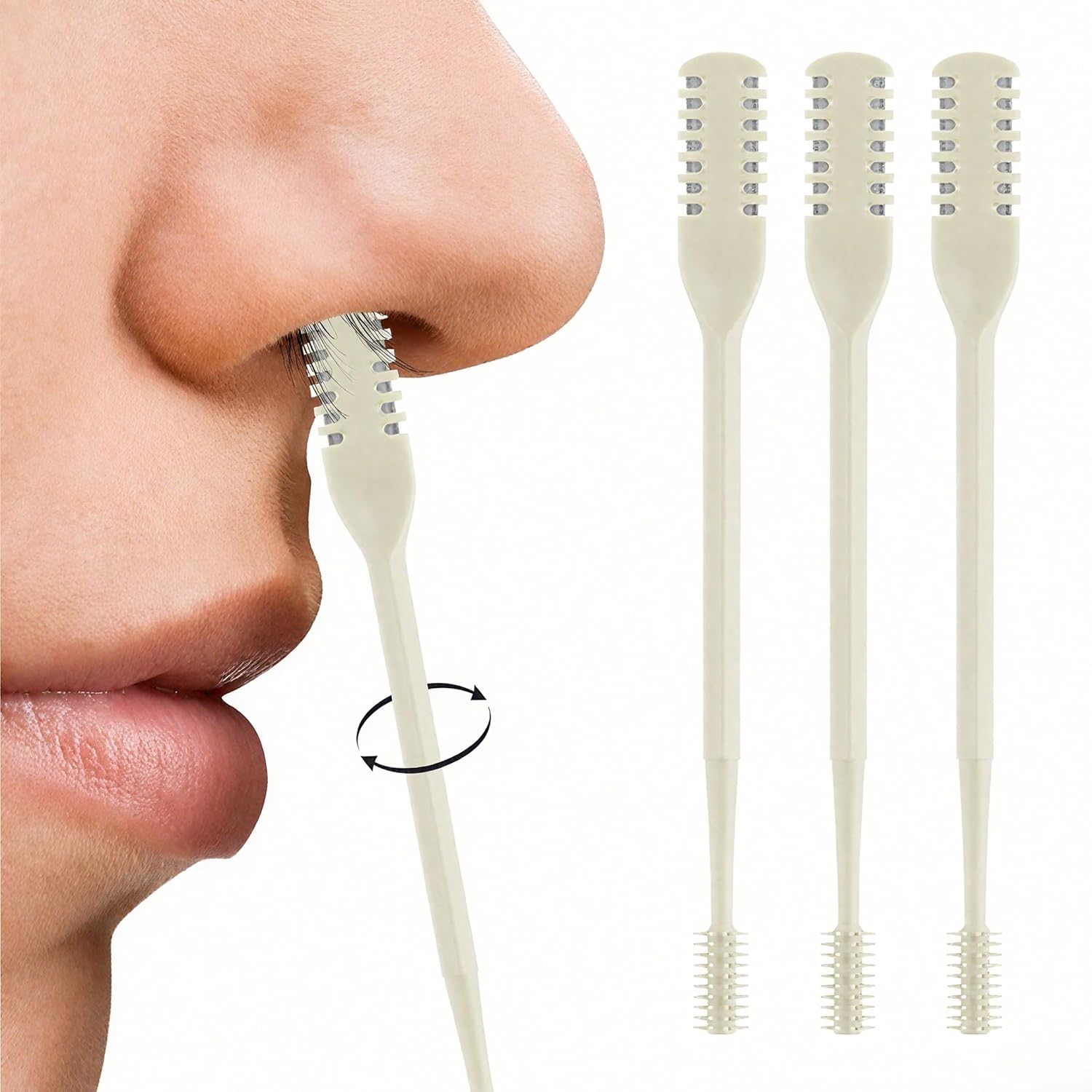 Ozdozd manual nasal hair cutter beige front view