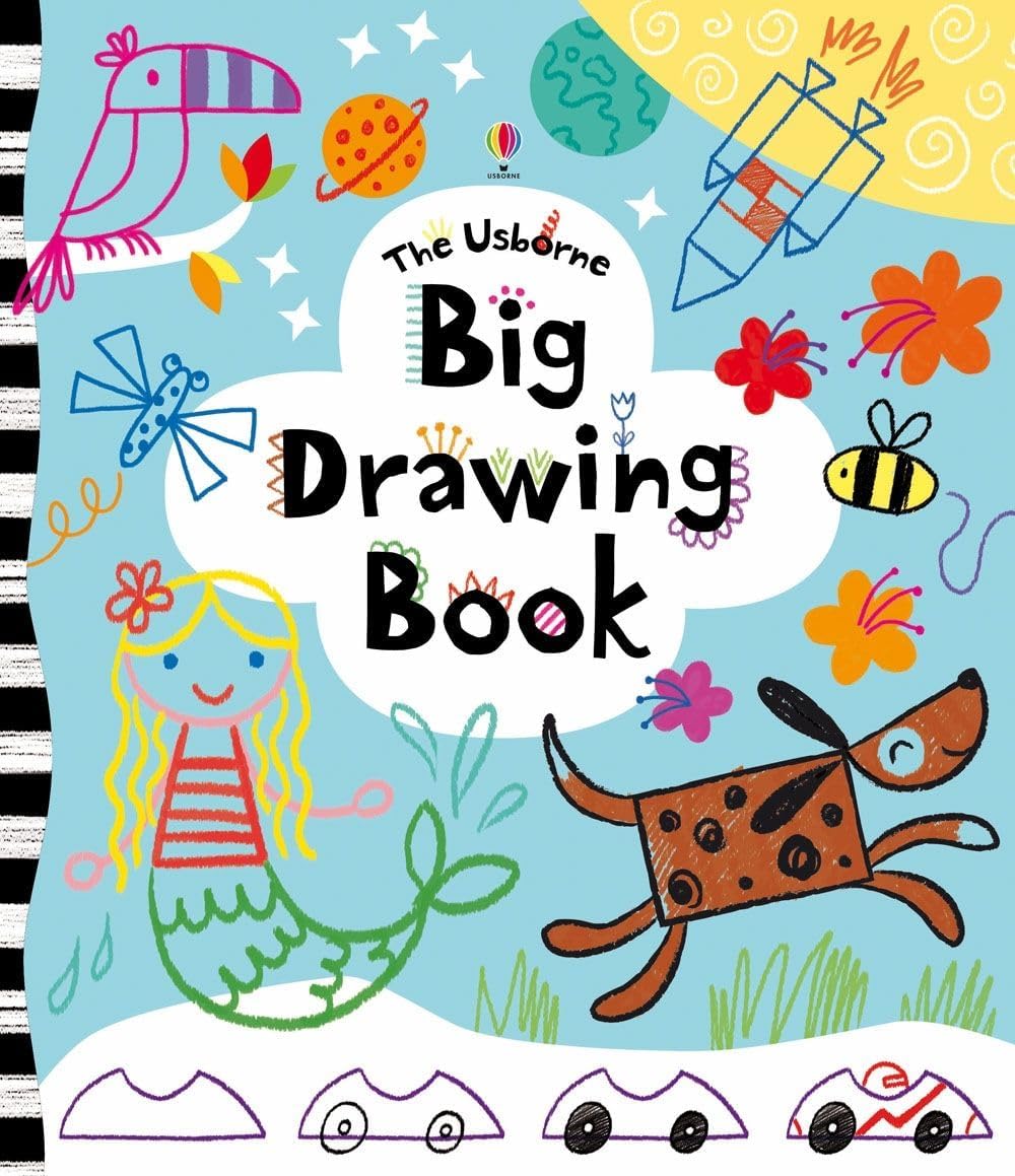 Usborne Big Drawing Book front view paperback cover art and activity guide