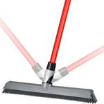 RAVMAG silicone rubber broom carpet rake front view showing slanted bristles