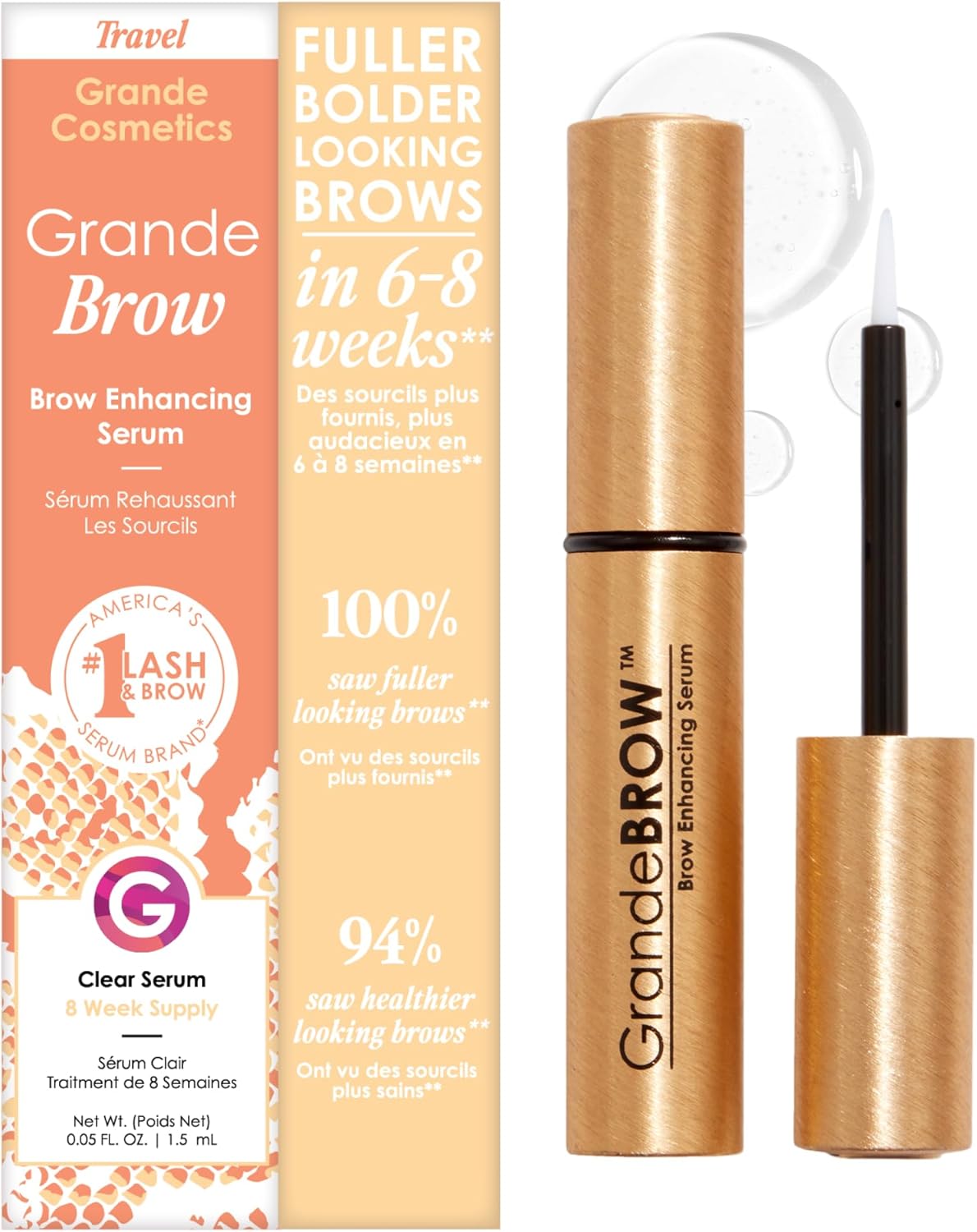 Authentic Grande Cosmetics GrandeBROW packaging ready for shipping