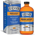 Sovereign Silver Immune Support 32 fluid ounce front view bottle for natural wellness.