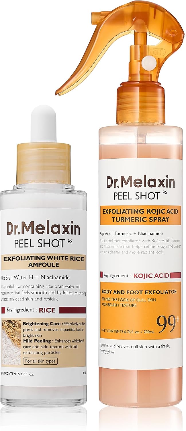 Dr. Melaxin Body & Face Peel Shot Duo kit box front view