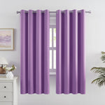 DUALIFE blackout solid curtains front view purple