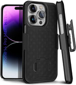 MOTIVE for iPhone 16 Pro max Case with Belt Clip, Rigid, Kickstand | 6.9" | Ranger v1 Series, Black, 360 degrees holster, open-top/open-bottom port access, textured grip, slim - Image 13